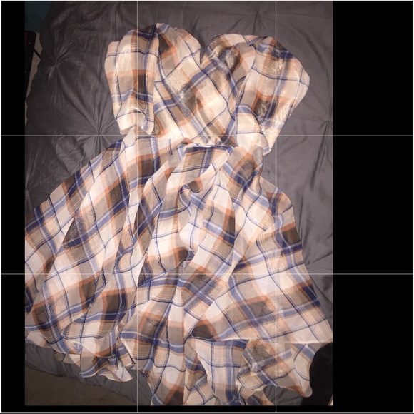 CLEARANCE‼️Mustard Seed Plaid Corset Dress - Picture 1 of 7